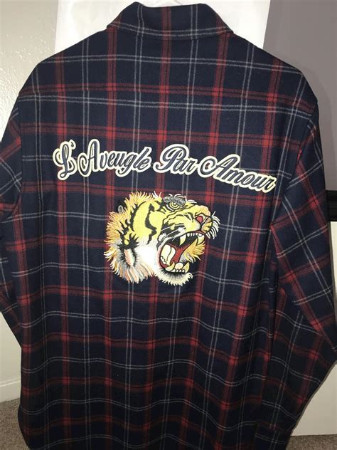 gucci tiger flannel